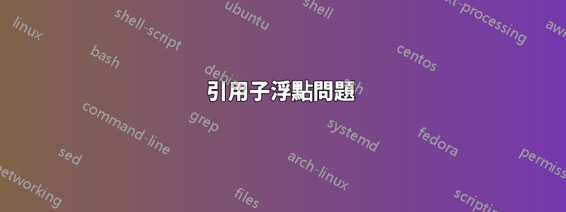 引用子浮點問題