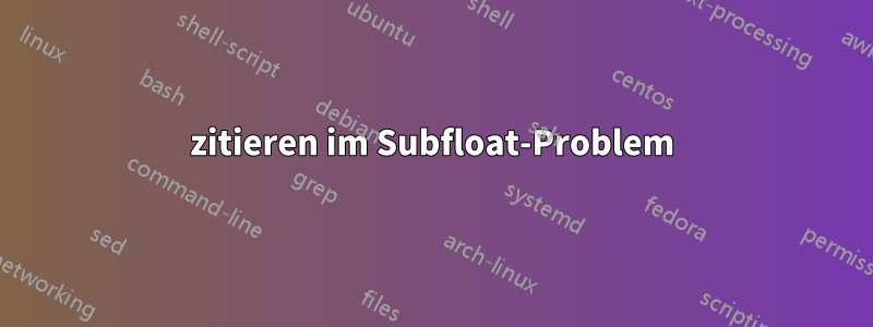 zitieren im Subfloat-Problem