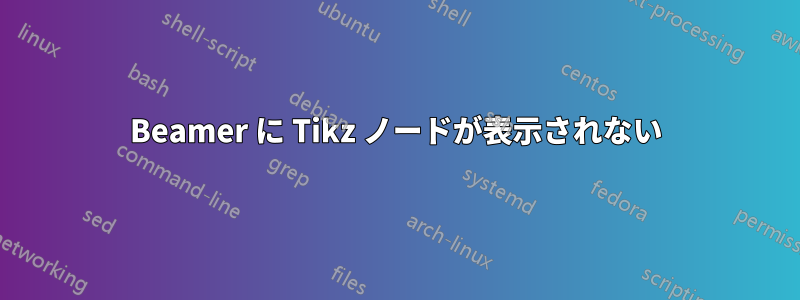 Beamer に Tikz ノードが表示されない