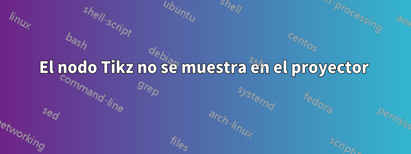 El nodo Tikz no se muestra en el proyector