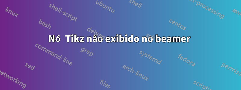 Nó Tikz não exibido no beamer