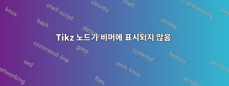 Tikz 노드가 비머에 표시되지 않음