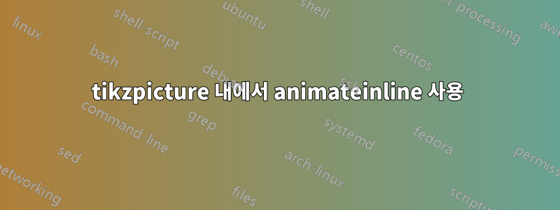 tikzpicture 내에서 animateinline 사용
