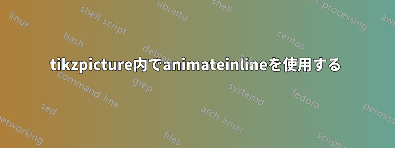 tikzpicture内でanimateinlineを使用する