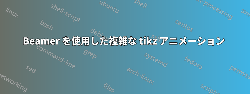 Beamer を使用した複雑な tikz アニメーション