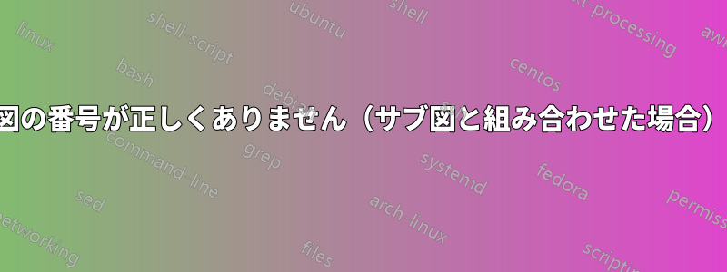 図の番号が正しくありません(サブ図と組み合わせた場合)