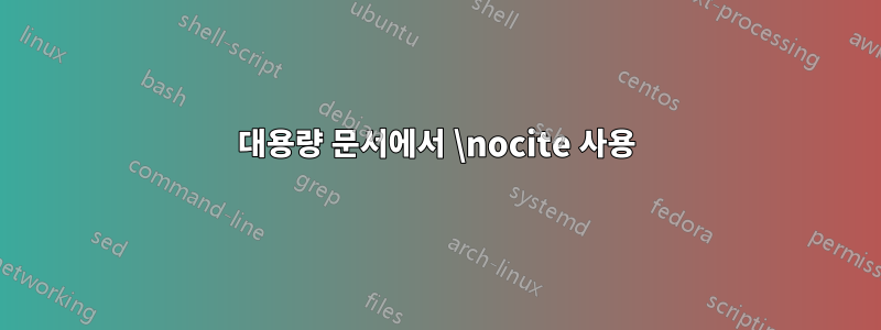대용량 문서에서 \nocite 사용