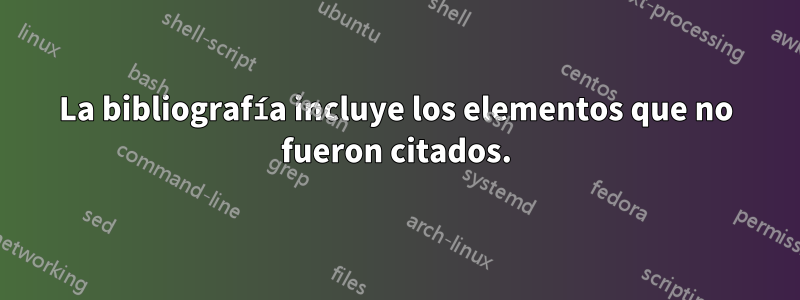 La bibliografía incluye los elementos que no fueron citados.