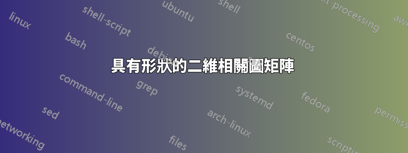 具有形狀的二維相關圖矩陣