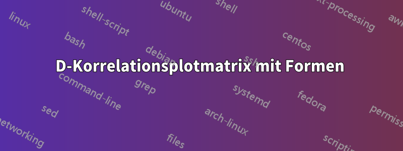 2D-Korrelationsplotmatrix mit Formen