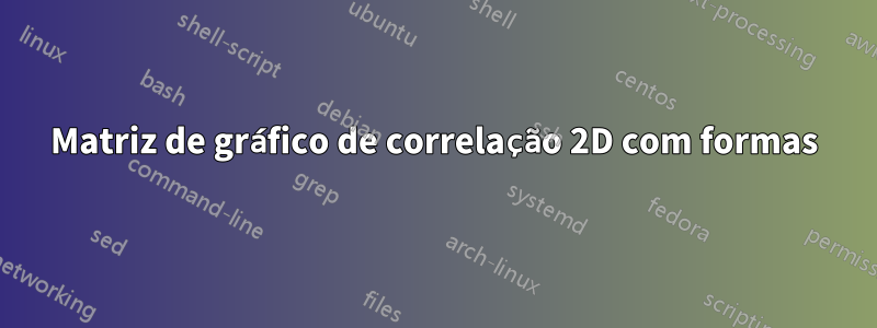 Matriz de gráfico de correlação 2D com formas
