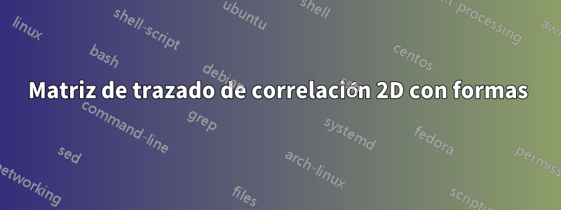 Matriz de trazado de correlación 2D con formas
