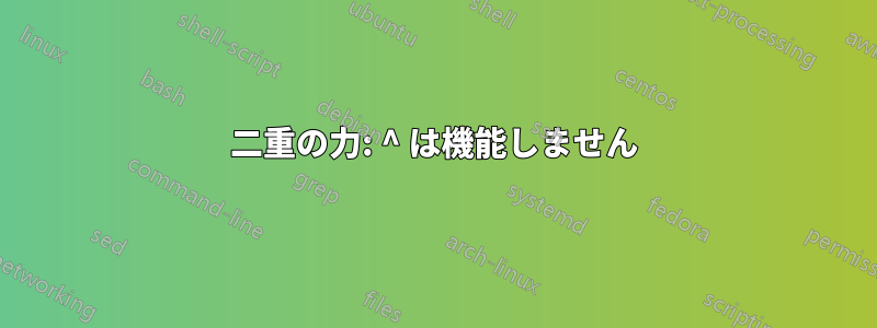 二重の力: ^ は機能しません