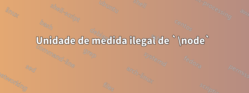 Unidade de medida ilegal de `\node`
