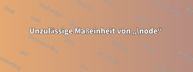 Unzulässige Maßeinheit von „\node“