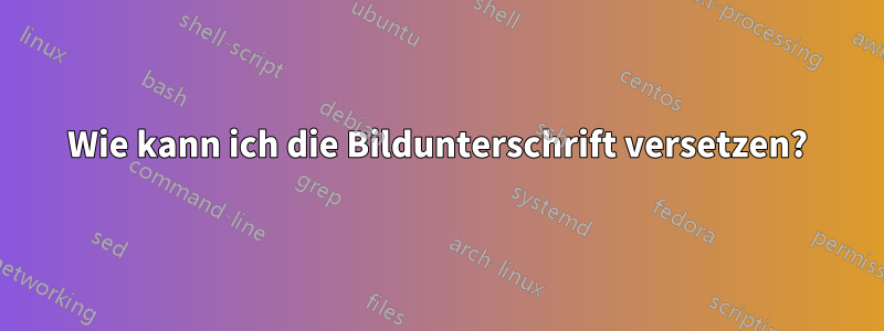 Wie kann ich die Bildunterschrift versetzen?