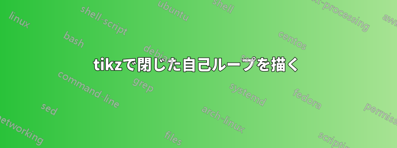 tikzで閉じた自己ループを描く
