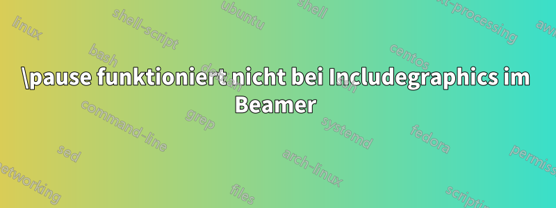 \pause funktioniert nicht bei Includegraphics im Beamer