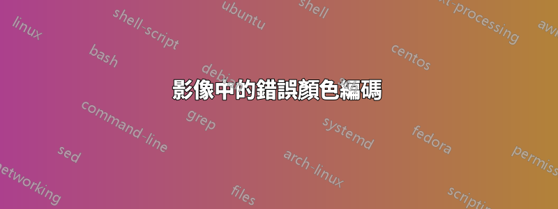 影像中的錯誤顏色編碼