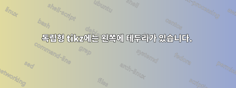 독립형 tikz에는 왼쪽에 테두리가 있습니다.