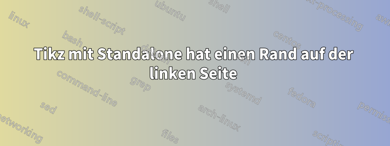 Tikz mit Standalone hat einen Rand auf der linken Seite