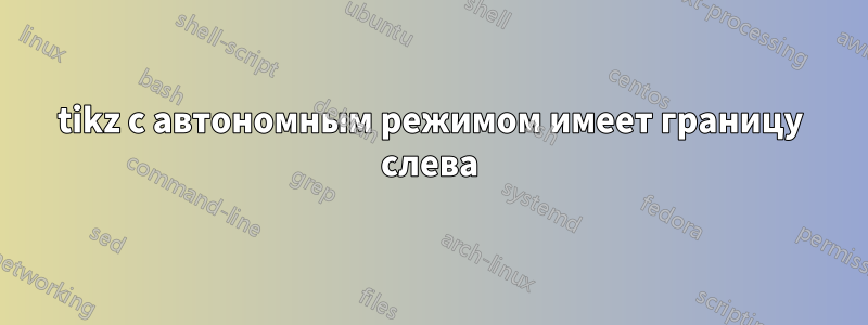 tikz с автономным режимом имеет границу слева