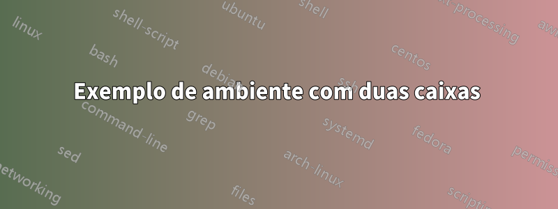 Exemplo de ambiente com duas caixas