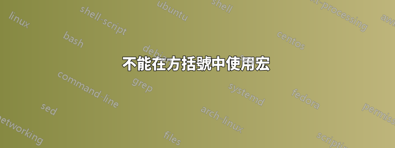 不能在方括號中使用宏