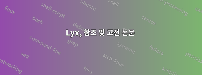 Lyx, 참조 및 고전 논문