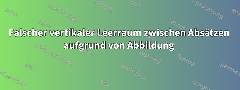 Falscher vertikaler Leerraum zwischen Absätzen aufgrund von Abbildung