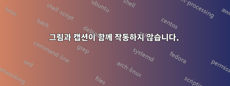 그림과 캡션이 함께 작동하지 않습니다.