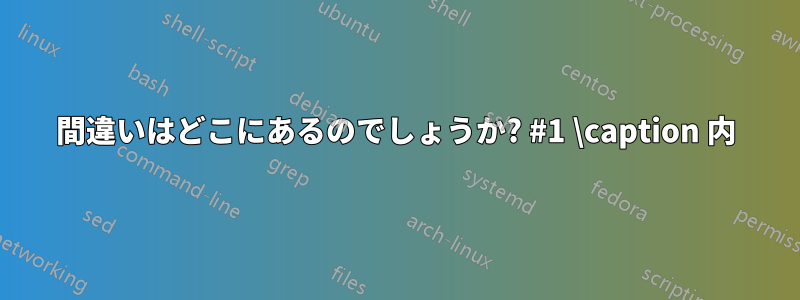 間違いはどこにあるのでしょうか? #1 \caption 内