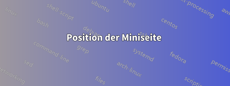 Position der Miniseite