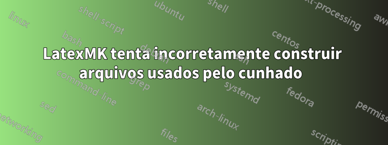 LatexMK tenta incorretamente construir arquivos usados ​​pelo cunhado 