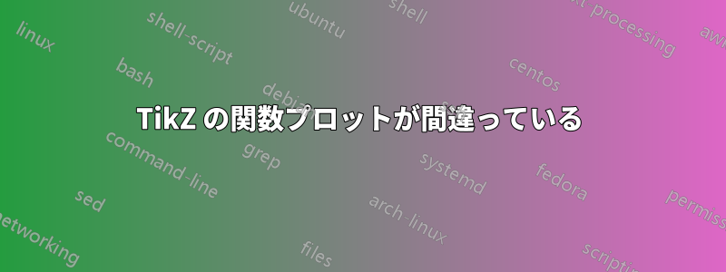 TikZ の関数プロットが間違っている
