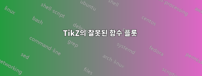 TikZ의 잘못된 함수 플롯