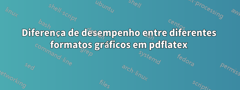 Diferença de desempenho entre diferentes formatos gráficos em pdflatex