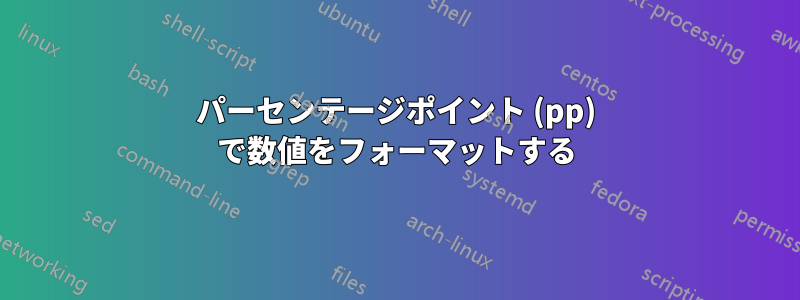 パーセンテージポイント (pp) で数値をフォーマットする