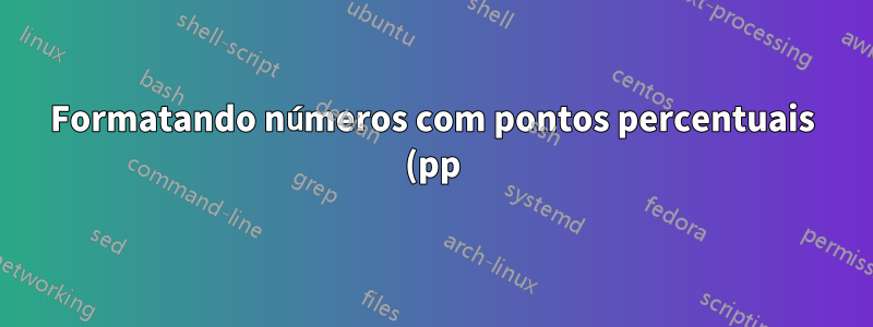 Formatando números com pontos percentuais (pp)
