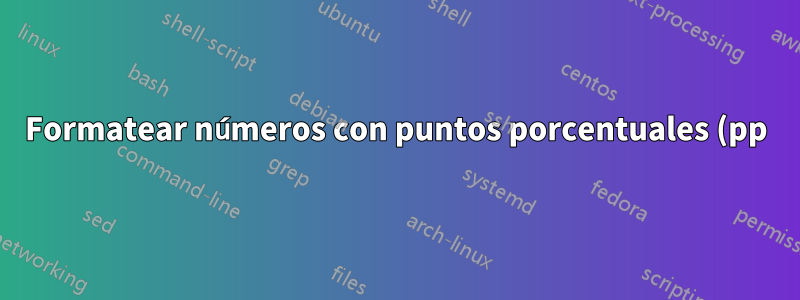 Formatear números con puntos porcentuales (pp)