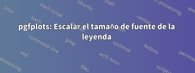 pgfplots: Escalar el tamaño de fuente de la leyenda