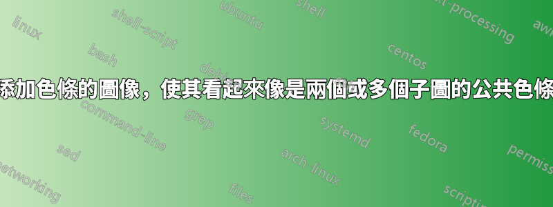 添加色條的圖像，使其看起來像是兩個或多個子圖的公共色條