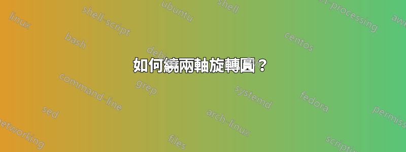 如何繞兩軸旋轉圓？