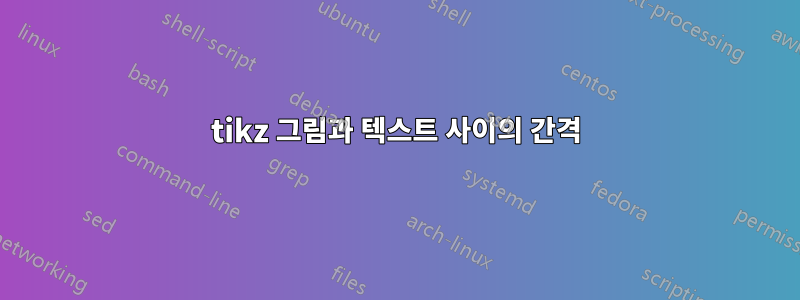 tikz 그림과 텍스트 사이의 간격