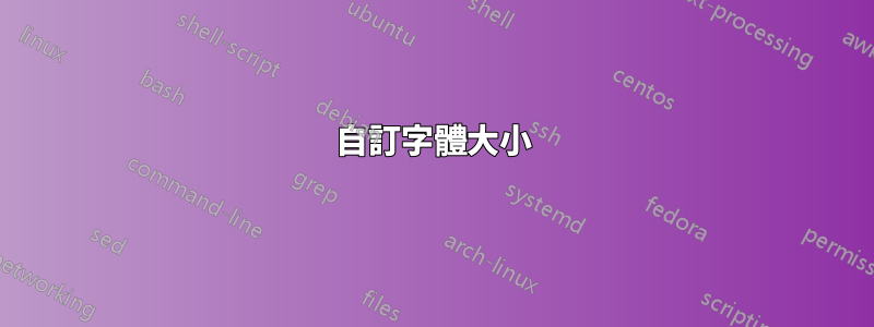自訂字體大小