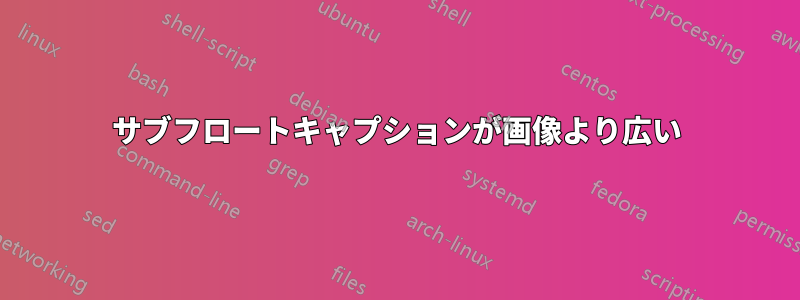サブフロートキャプションが画像より広い