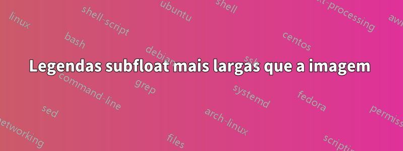 Legendas subfloat mais largas que a imagem