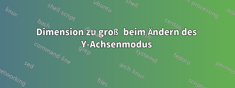 Dimension zu groß beim Ändern des Y-Achsenmodus