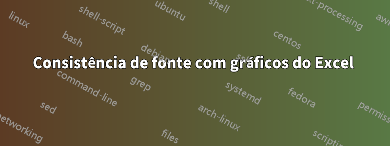 Consistência de fonte com gráficos do Excel