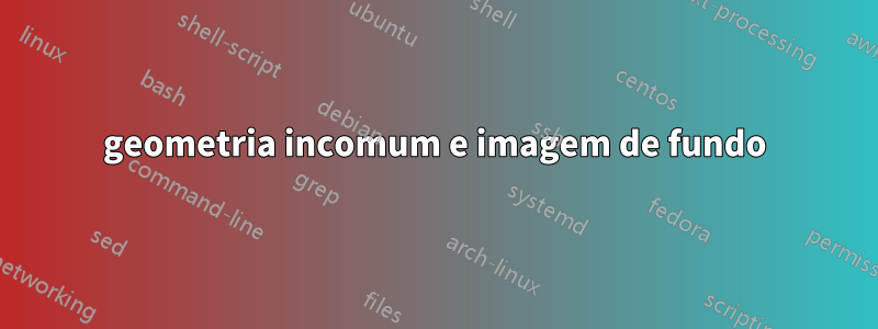 geometria incomum e imagem de fundo